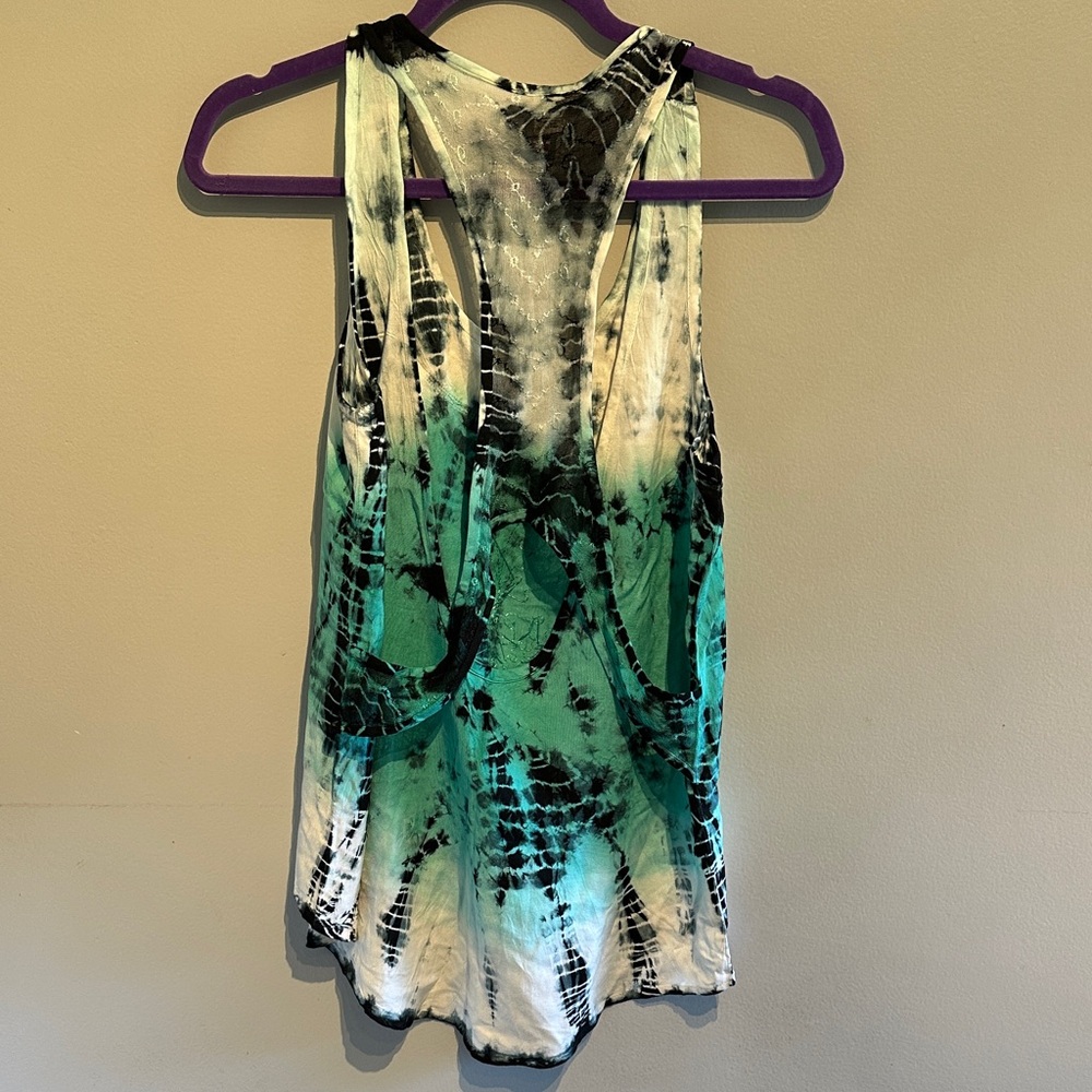 RAGA Tie-Dye Tank Top - Teal and Black - Picture 5 of 8